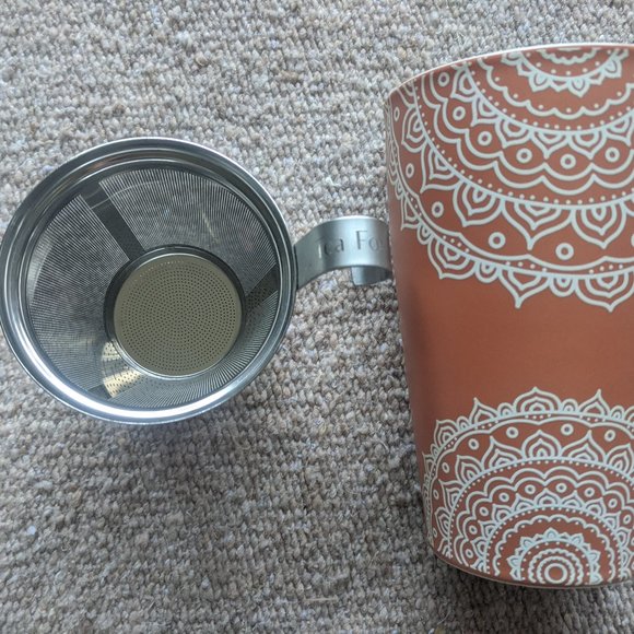 Chakra Chai Steeping Tea Cup Tumbler & Tea Infuser Strainer Brew Basket (NO LID) - Picture 3 of 8